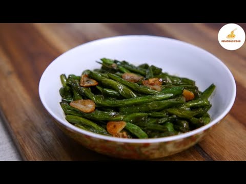 Видео: Как вы любите готовить стручковую фасоль :: жареная стручковая фасоль с чесноком :: вкусная еда