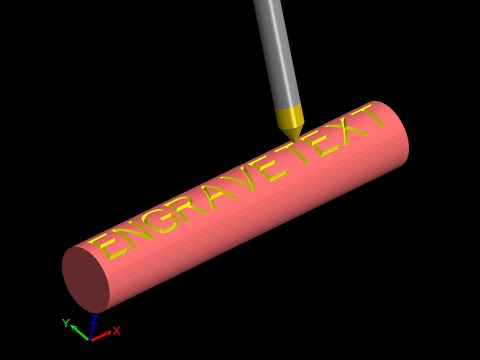Видео: MasterCAM Гравировка на цилиндре 4 оси