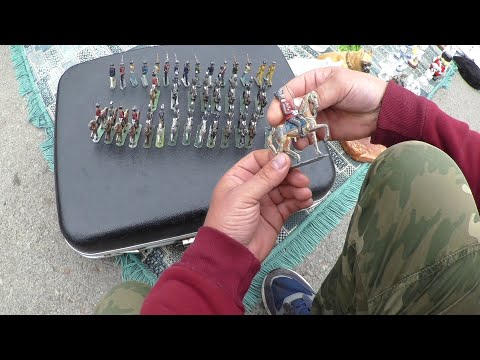 Видео: Барахолка Уфа./ Солдатики СССР оловянные 30-40-х годов по 1000 рублей штука.