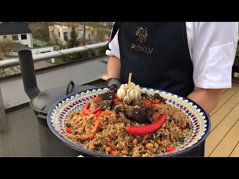 Видео: Правильный рассыпчатый узбекский плов из риса лазер и баранины