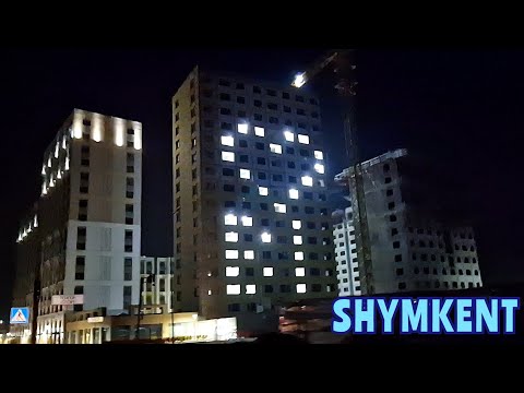 Видео: Ночной Шымсити. Строительство. Город Шымкент 25.03.2023 - 1 Minute Story NS