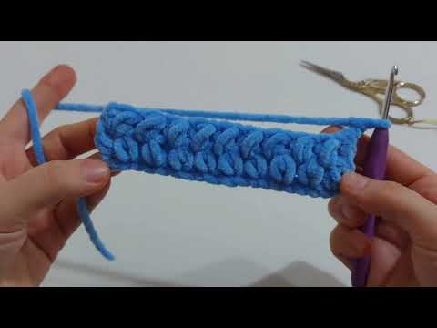 Видео: Очень легкое детское одеяло из бархатной пряжи - Бархатная веревка выкройка детского одеяла- Вязаное