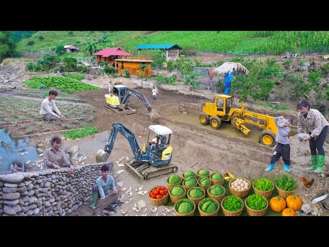 Видео: Восстановление внесетевой фермы55 дней после катастрофы: усадьба укрепилась, утки растут, сад