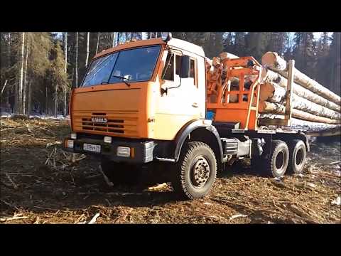 Видео: Рабочие будни на хлыстовозе. Архангельская область 2017 год.