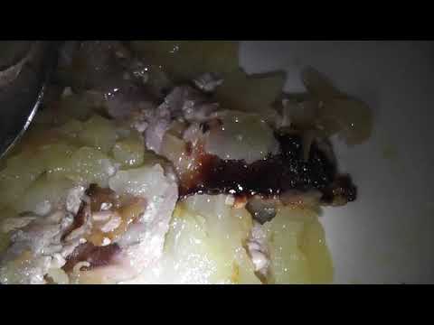 Видео: картошка с мясом и луком