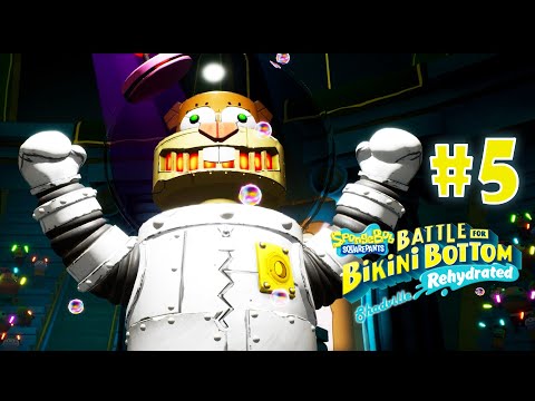 Видео: Посейдом и робот-белка ☀ SpongeBob SquarePants Battle for Bikini Bottom Прохождение игры #5