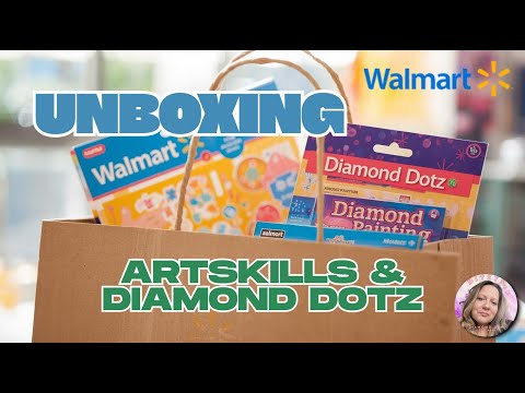Видео: Алмазная живопись от Walmart: распаковка ArtSkills и Diamond Dotz