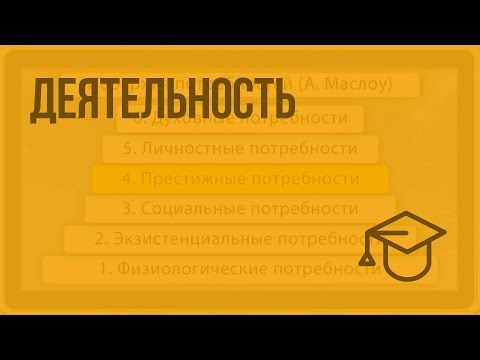 Видео: Деятельность. Видеоурок по обществознанию 10 класс