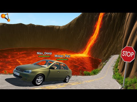 Видео: ПОБЕГ ИЗ АДА! РАСКАЛЁННАЯ ЛАВА ЗАТОПИЛА КАРЬЕР | BeamNG.drive