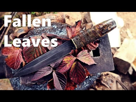 Видео: Делаем нож викинга, рукоятью опавшие листья.