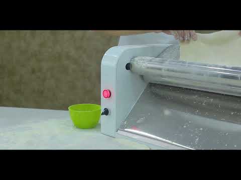 Видео: Тестораскатывающая машина МТР 07-20/500. Работа мощной тестораскатки.