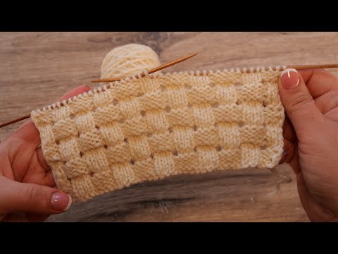 Видео: Ажурная плетенка спицами 👌🏻 Lace Basket Cable