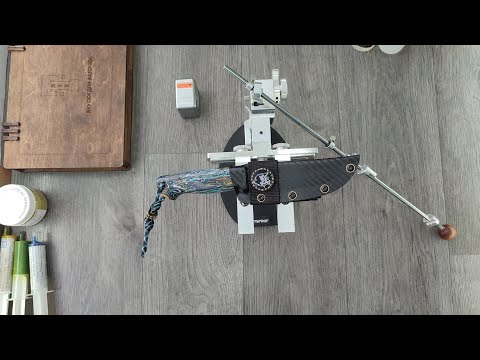 Видео: Заточка ножа "Davy Jones", сталь S90V, эльборы Косим и чугунные притиры от 20/14 до 1/0 (продан)