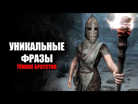 Видео: Skyrim Уникальные Фразы Стражи Скайрима Тёмное Братство