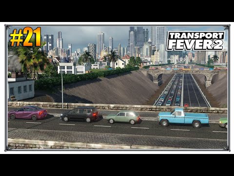 Видео: Мегаполис в пробках | Transport Fever 2 песочница с модами | S02 #21 (жд игры)