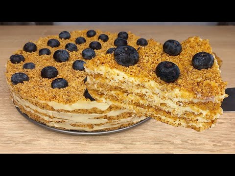 Видео: Очень вкусный торт БЕЗ ВЫПЕЧКИ "Кремовая крошка"! Без духовки и без печенья! Просто и красиво!