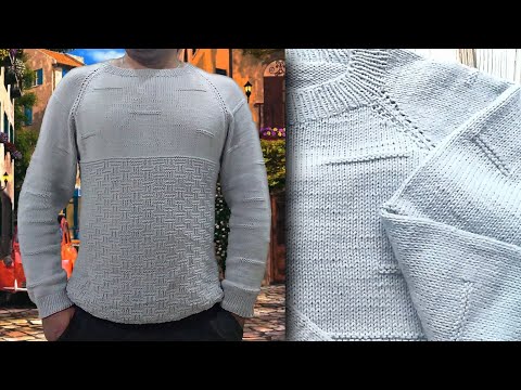 Видео: Джемпер мужской, полу-хлопковый / Экспресс МК