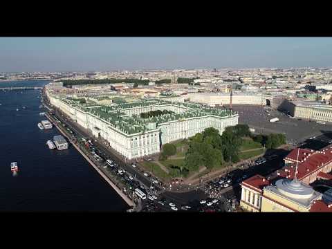 Видео: 4К drone - Эрмитаж