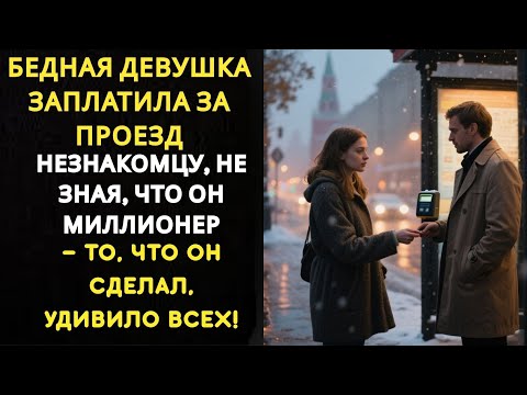 Видео: Бедная девушка заплатила за проезд незнакомцу, не зная, что он миллионер —его поступок поразил всех!