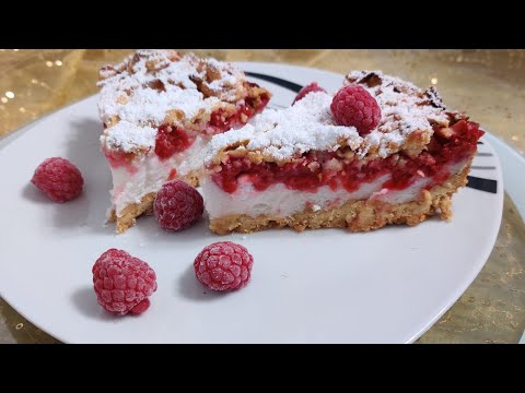 Видео: Нежный пирог с меренгой и малиной "Зимняя сказка" *