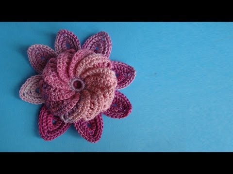 Видео: Crochet flower pattern Вязание цветка крючком урок 67