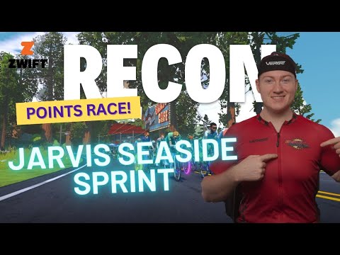 Видео: Jarvis Seaside Sprint || Zwift Racing League || Гонка по очкам