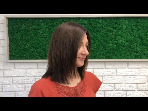 Видео: Быстрая популярная женская стрижка. Слои. Удлиненная челка.