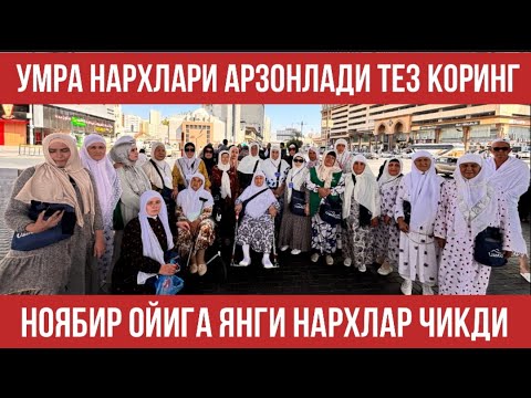 Видео: УМРА НАРХЛАРИ НОЯБИР ОЙИГА ЯНГИ НАРХЛАР ЧИҚДИ ТЕЗ КОРИНГ КАТТА ЯНГИЛИКЛАР | N.7 “Hikmat Umra Travel”