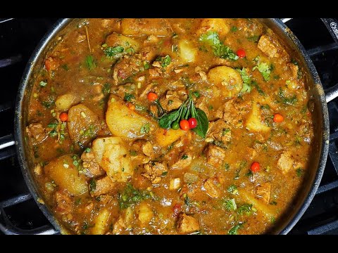 Видео: Свинина карри с картофелем | CaribbeanPot.com