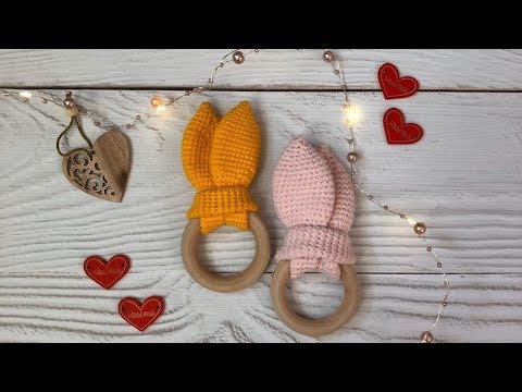 Видео: Грызунок "Ушки". Прорезыватель "Ушки". МК по грызунку. Ушки шуршалки.