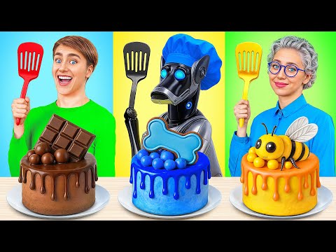 Видео: Кулинарный Челлендж: Я против Бабушки с Роботом Собакой | Битвы с Едой от Multi DO Smile