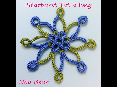 Видео: Челночное фриволите - длинное звездное тату