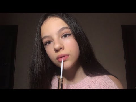 Видео: asmr | 👄 applying 100 layers of LIPGLOSS | 🤤 асмр 100 слоев блеска | звуки рта | mouth sounds