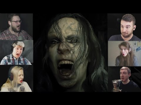 Видео: "Реакции Летсплейщиков" на Нападение Мии из Resident Evil 7