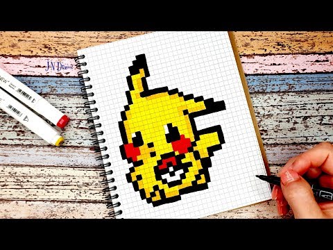 Видео: Рисуем ПИКАЧУ Рисунки По Клеточкам КАК НАРИСОВАТЬ PIXEL ART Pikachu