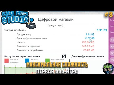 Видео: City Game Studio #8 ➤ Магазин работает! ААА-игра и Новая консоль! ➤ МАКСИМАЛЬНАЯ СЛОЖНОСТЬ!