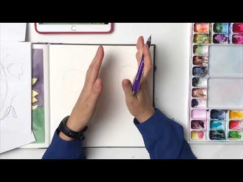 Видео: Колокольчики. Мастер-класс по акварели Митрофановой Оксаны. Запись эфира от 29/07/2020