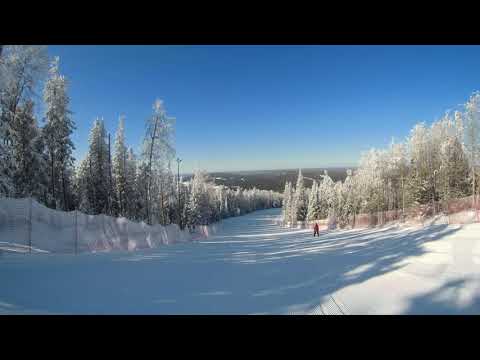 Видео: Гора Белая. Трасса 1а (с кресельного подъемника). Нижний Тагил
