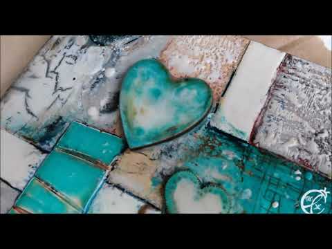 Видео: Микс медиа энкаустика Mixed Media, декор и восковой медиум: работы Натальи Жуковой, фото отчет.