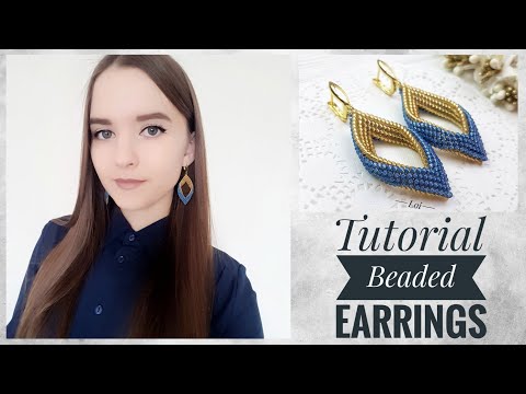 Видео: #МК - Серьги из бисера | Объемные ромбы | #Tutorial - Beaded earrings | Three-dimensional rhombuses