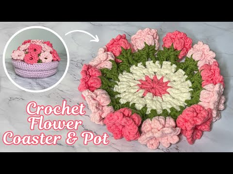 Видео: Урок по вязанию крючком подставок для цветов и горшков. Часть первая | Красивый проект по вязанию...