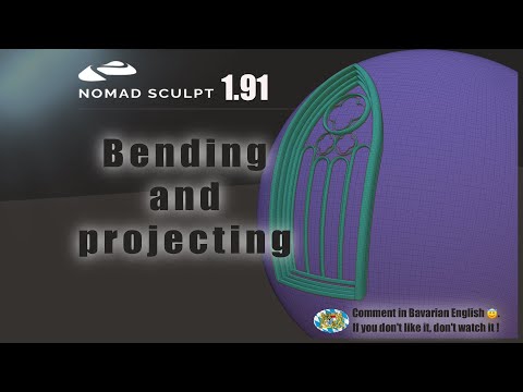 Видео: Nomad Sculpt — сгибание или проецирование объекта на поверхность другого объекта (V1.91 — 7.6.2024)