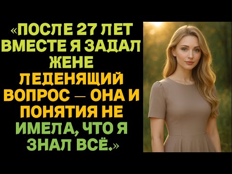 Видео: Вот точный перевод твоей фразы:«Спустя 27 лет я задал жене леденящий вопрос — она и понятия не имела