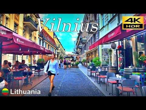 Видео: Вильнюс Ранняя вечерняя прогулка / Литва 🇱🇹 / август 2024 г  / 4K HDR
