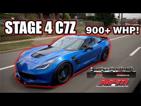 Видео: Удивительный 900+ RWHP Stage 4 C7 Z06!!