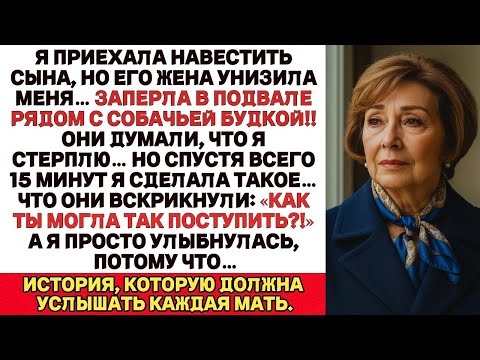 Видео: «Приехала к сыну в гости, а он с женой заперли меня в подвале… но вскоре пожалели об этом.»