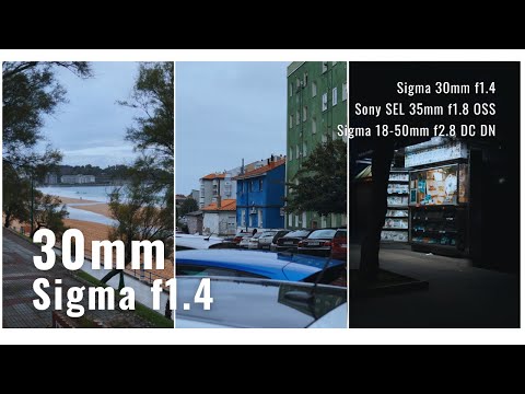 Видео: ⚫ Sigma 30mm F1.4 - Сравнение с Sony 35mm и Sigma 18-50 #sigma #sony #darktable