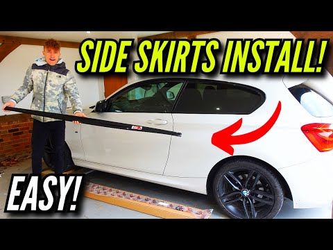 Видео: КАК УСТАНОВИТЬ БОКОВЫЕ ЮБКИ Maxton Design на BMW 1 серии F21 (ЛЕГКО!)