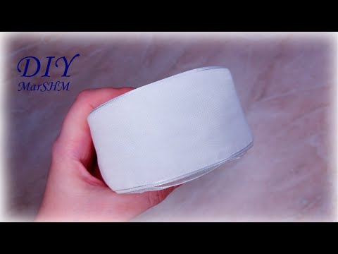 Видео: Проще не бывает! Шикарные Бантики из органзы 5 см канзаши мк Lbeads