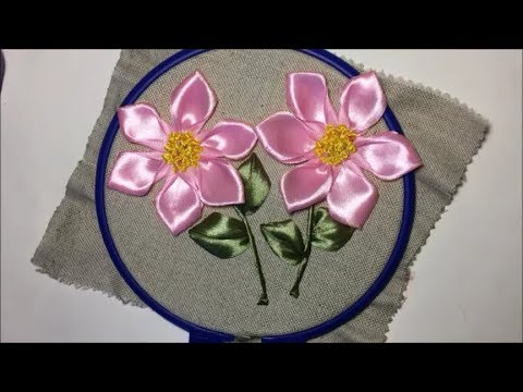 Видео: Очень красивый цветок из атласной ленты / Very beautiful flower of satin ribbon